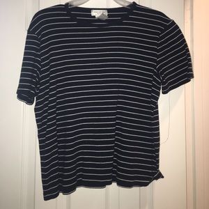 Cropped striped tee